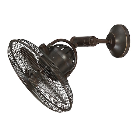 Craftmade 14" Cage Wall Mount Fan with Adjustable Arm BW414AG3